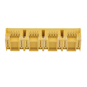 Соединитель <span class=keywords><strong>Rj45</strong></span>, 1*4 порта, полностью пластиковый, желтый со светодиодами - Product Image 6