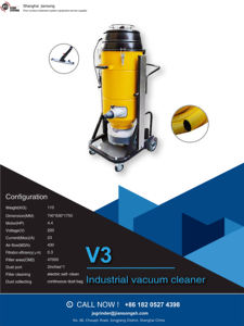 Aspirateur V3 Nettoyeur de sac à poussière auto-aspiré Cyclone + HEPA Plancher en béton industriel Heavy Duty - Product Image 6