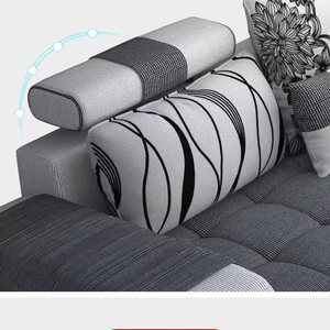 Bộ ghế sofa vải phòng khách hiện đại tối giản, kết hợp nội thất góc nhà, khung chắc chắn phong cách Bắc Âu - Product Image 4