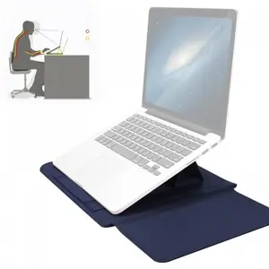 Universale 11-15 pollici compatibile con tutti i laptop e tablet custodia morbida in pelle PU custodia per il trasporto con staffa di supporto