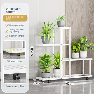 Étagère de rangement multi-niveaux en fer forgé de style européen, support de pot de fleurs <span class=keywords><strong>sur</strong></span> <span class=keywords><strong>pied</strong></span> pour salon, jardinières vertes - Product Image 6
