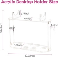 Support de rangement en acrylique avec Dyson Airwrap Styler Accessoires Organisateur de comptoir pour le stockage de la salle de bain Accessoires à long baril