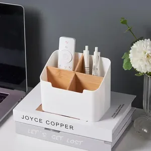 <span class=keywords><strong>Organisateur</strong></span> de télécommande multifonction moderne en plastique, support de télécommande TV pour chambre à coucher, salon, boîte de rangement de bureau - Pour table - Product Image 6