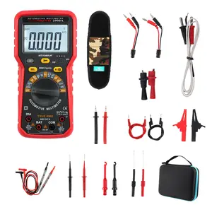 6000 Counts 2900A Multimeter Digital Kristal Triode hFE Parameter RPM Dwell Angle Meter AC DC pengukur voltase Promosi SetA merah