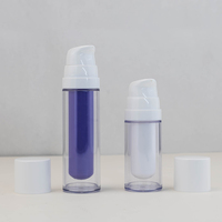 Flacon pulvérisateur sans air en PP écologique rond blanc givré remplaçable vide de 15 ml personnalisé recyclé 30 ml 50 ml
