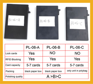 Portefeuille <span class=keywords><strong>homme</strong></span> en aluminium minimaliste avec gravure personnalisée du logo, blocage RFID, étui automatique pour cartes de crédit, <span class=keywords><strong>porte</strong></span>-cartes pop-up - Product Image 2
