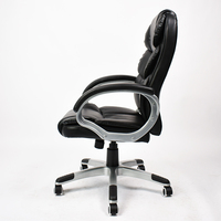 Chaise de bureau de direction en cuir PVC, dossier haut, ergonomique, réglable, pour espace de travail professionnel