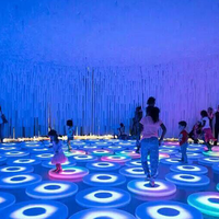 Contrôleur audio 300 * H60MM jeux d'effets interactifs piste de danse ronde led carrelage lumières pour enfant