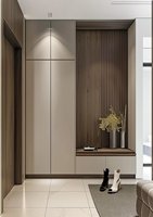 Meuble à chaussures flottant haut de gamme en bois, finition anti-rayures, idéal pour les couloirs étroits, les condos et la décoration intérieure minimaliste