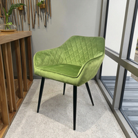 Chaise de salle à manger contemporaine verte noire grise bleue Chesterfield moderne italienne chaise de salle à manger rembourrée en cuir PU/velours tuftée