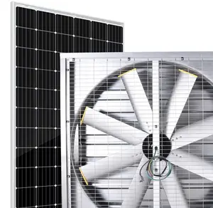 Ventilador de escape montado en la pared para invernadero, ventana alimentada por energía Solar de 48 pulgadas