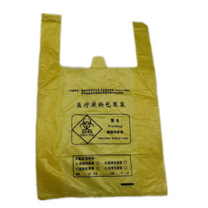 Bolsas Gruesas para Residuos Médicos, de Plástico Amarillo, con Doble Correa, Tipo Chaleco, para Uso Hospitalario, Resistentes al Agua, de Un Solo Uso - Product Image 5