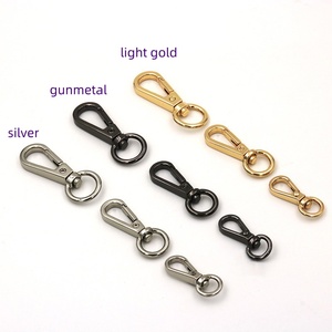 Thiết kế thời trang màu vàng kích thước nhỏ 8mm 10mm 13mm vòng dưới Kim Loại Xoay mùa xuân Snap Hooks cho túi xách da - Product Image 3