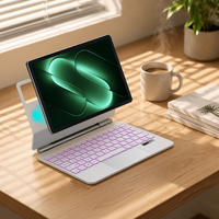Livraison rapide Nouveau modèle compatible avec Xiaomi Pad 9 11.2" Clavier magique rétroéclairé RVB avec pavé tactile 5 points Clavier magnétique