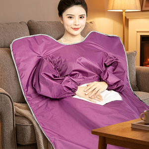 Couverture de sauna infrarouge lointain à double fermeture éclair, chauffage rapide en 1 minute, minuterie 5-60 minutes pour salon de beauté, centre de perte de poids et de détoxification - Product Image 1