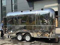 ORANGE-Pizza Hamburger VR miroir argenté, remorque alimentaire mobile, BBQ, camion alimentaire, fourgonnette alimentaire à la mode, meilleure vente