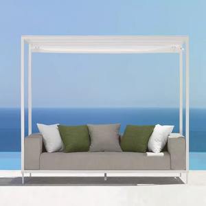 Canapé de patio en forme de L pour l'extérieur, structure en alliage d'aluminium, imperméable, style minimaliste, usage commercial - Product Image 2