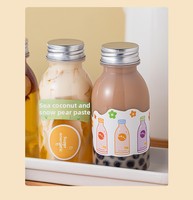 Bouteille de thé au lait en plastique PP de qualité alimentaire résistante aux hautes températures, 250 ml, bouteille de boisson à parois droites, origine Zhejiang