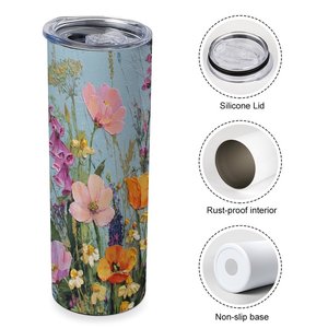 Stainless Steel Tumbler 20oz Vacuum <b>Insulated</b> Straight <b>Cup</b> Custom Design Beverage Container - Product Image 3