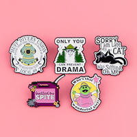 Broches en émail 'Only You Can Prevent Drama Llama' - Humour et satirique - Bijoux de revers - Vente en gros
