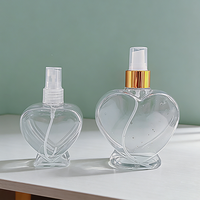 Flacon pulvérisateur en forme de cœur rose 80ml 100ml 120ml PET – Contenant vide en plastique au design unique et tendance