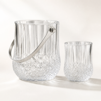 Refroidisseur à vin en verre blanc de grande capacité pour bar, achat en gros, élégant distributeur de glace de table pour vin, articles de bar en gros pour hôtels, personnalisable avec logo