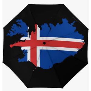 Parapluie pliant automatique de haute qualité, motif drapeaux du monde entier, série classique, structure robuste et pliable - Product Image 4