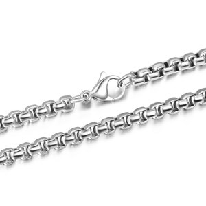 Men's <b>Titanium</b> Steel Necklace Box <b>Chain</b> Clavicle <b>Chain</b> Gift Jewelry CE401 - Product Image 1