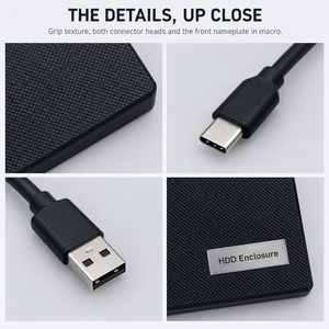 Caja de almacenamiento USB para discos duros, carcasa para SSD, backplane para SSD, SSD externo de 256 GB, cable SATA, caja para SSD NVMe, disco duro externo RGB. - Product Image 4