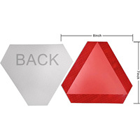 Autocollants triangulaires rouges réfléchissants pour véhicules à faible visibilité, résistants aux intempéries, pour camions et tracteurs