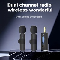 Microphone K35 Mini Sans Fil Jack 3.5mm 2 en 1 Haut-Parleur Stéréo Portable pour Appareil Photo, Utilisation Pratique