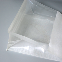 Sachet d'emballage de café personnalisé transparent à fond plat avec valve et fermeture éclair, logo sur mesure
