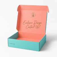 Boîte d'expédition portable en carton ondulé imprimé sur mesure, matériaux recyclés écologiques, gaufrage pour cosmétiques, shampoing, crème pour le visage