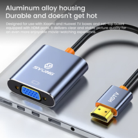 Adaptateur HDMI vers VGA SYONG, convertisseur vidéo 1080P60HZ (mâle vers femelle) pour ordinateur portable, moniteur TV, projecteur, câble de connexion plaqué or