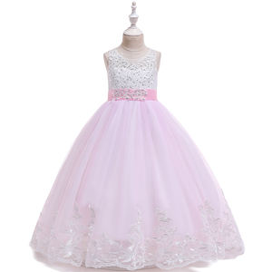 Vestidos de Fiesta para Niñas, Diseño de Alta Costura, Vestidos Largos con Flores para Niñas, LP-231 - Product Image 2