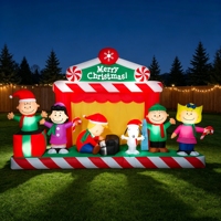 Décoration de Noël gonflable personnalisée, Père Noël, bonhomme de neige, pingouin, renne, figurine illuminée pour les fêtes