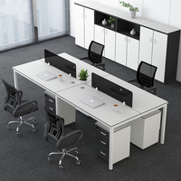 Conception ergonomique Poste de travail des employés Bureau Table d'ordinateur avec piédestal mobile utile