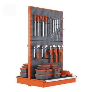 Heavy Duty Supermarket Tools <b>Display</b> Racks Metallic Perforated for Hanging Hardware Store <b>Shelves</b> <b>Display</b> - Product Image 1