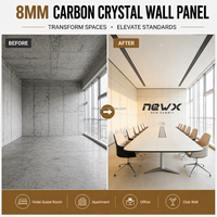 Panneau mural en PVC ignifuge B1, panneau mural en cristal de carbone, revêtement mural intérieur, décoration intérieure de la maison