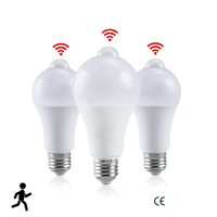 Ampoules LED à détecteur de présence humaine, ampoules LED à capteur infrarouge E27, ampoules LED PIR 7W9W12W