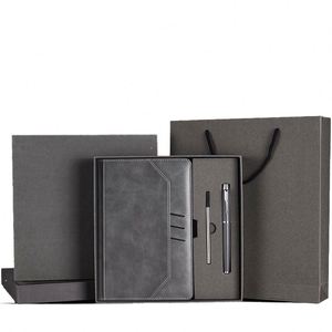 Factory New Custom Notebook Business Officel Thread Hardcover Luxury High and Big Pocket Book Pen Corporate Gift Set - Product Image 5