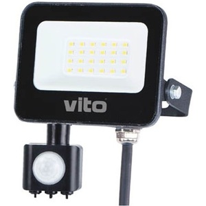 Vito 10W <b>LED</b> Outdoor Floodlight 6000K Cold <b>Light</b> PIR <b>Sensor</b> - Product Image 1