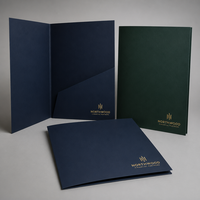 Carpeta de Folletos con Logotipo Personalizado, Impresión con su Logotipo, Diseño Personalizado, Papel Couché de 300 g/m², Tamaño Personalizado, Simple o Doble Pliegue