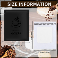 Sachets à fond plat en aluminium noir haute barrière, réutilisables, pour le stockage des grains de café, sacs à café avec valve