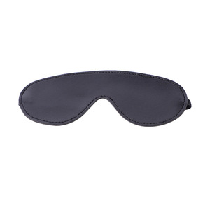 Masque pour les yeux en cuir noir bloquant la lumière pour adultes, accessoire érotique - Product Image 1