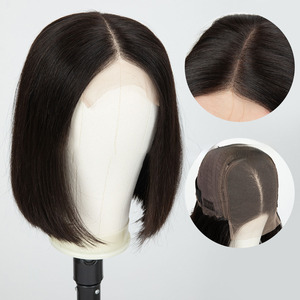 Perruques sans colle en <span class=keywords><strong>cheveux</strong></span> humains naturels, lisses comme des baguettes, <span class=keywords><strong>de</strong></span> haute qualité, couleur noire <span class=keywords><strong>pour</strong></span> femmes - Product Image 1
