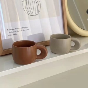Copo de cerâmica personalizado coreano de 200 ml, xícara de cerâmica estilo coreano, xícara de café personalizada, bonito, caneca de gelo, barriga, copos - Product Image 5