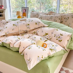 Ensemble de draps en coton 100% Conceptions personnalisées Tissu en coton Prix d'usine en gros <span class=keywords><strong>moins</strong></span> <span class=keywords><strong>cher</strong></span> Ensemble de housse de <span class=keywords><strong>couette</strong></span> - Product Image 3