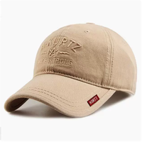 Gorra de Béisbol Personalizada de Alta Calidad Unisex de 6 Paneles de Sarga de Algodón con Logotipo Bordado en 3D y Letras en Relieve