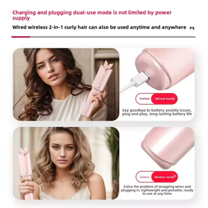 <span class=keywords><strong>Fer</strong></span> à <span class=keywords><strong>boucler</strong></span> automatique professionnel rose Tulip, rotatif, céramique ionique, 4 réglages de chaleur pour tous types de cheveux - Product Image 5